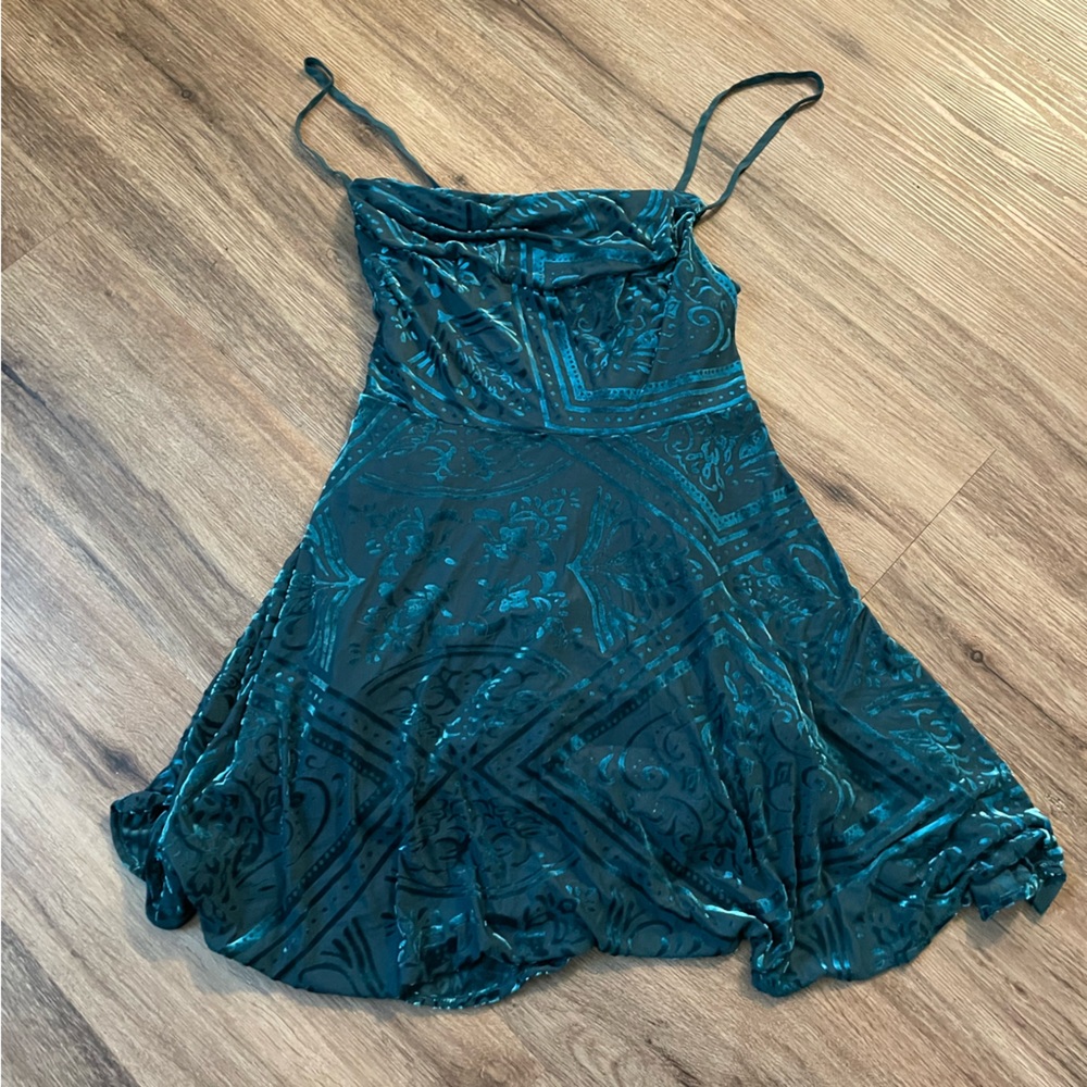 Urban Outfitters scoop neck velvet dress